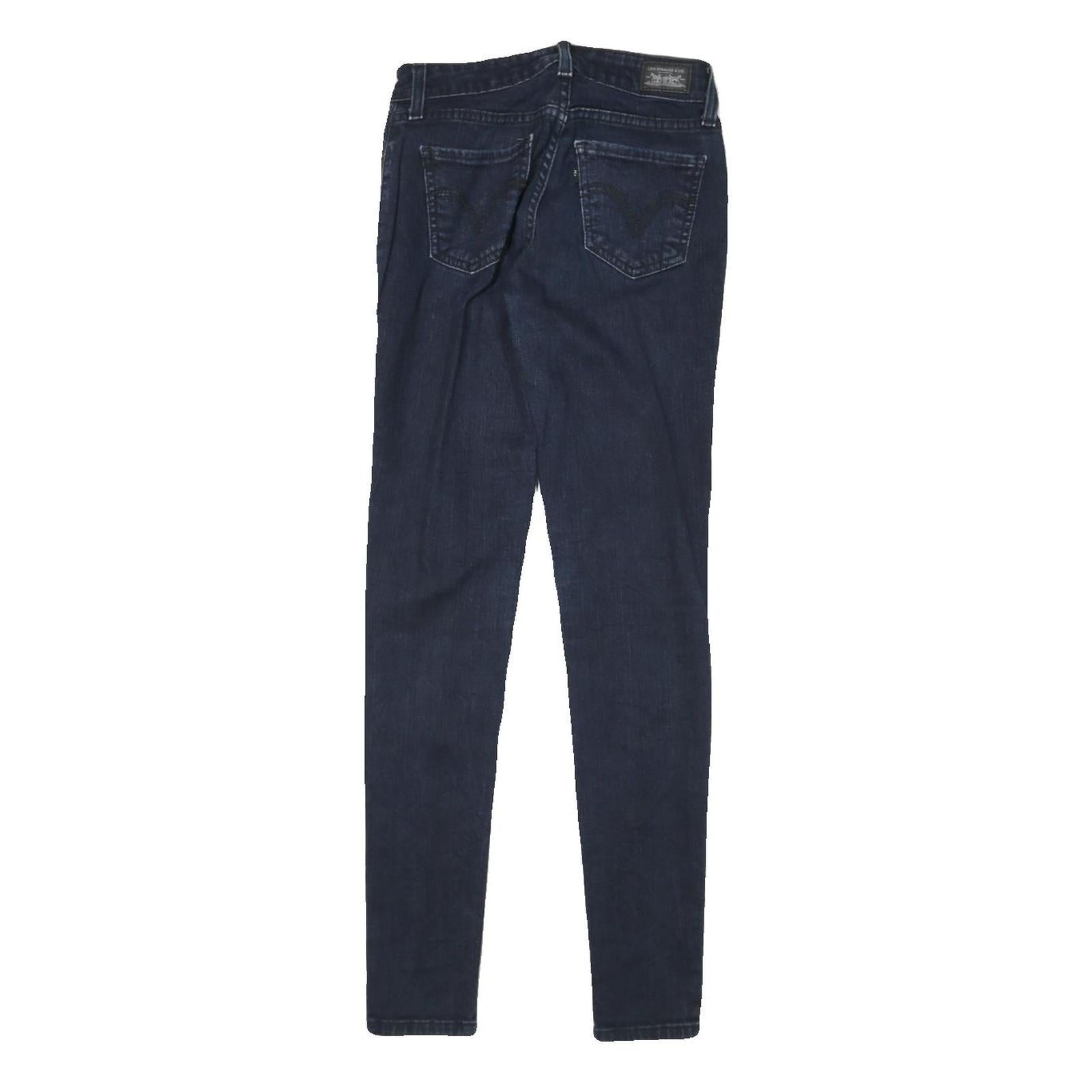 LEVI'S Womens Slim Fit 535 Slim Jeans Denim Dark W25 L28 Stretch Zip Fly