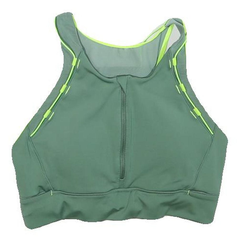 NEW BALANCE Womens Green Sports Top Sleeveless Round Neck XXS Reflective Trim