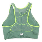 NEW BALANCE Womens Green Sports Top Sleeveless Round Neck XXS Reflective Trim