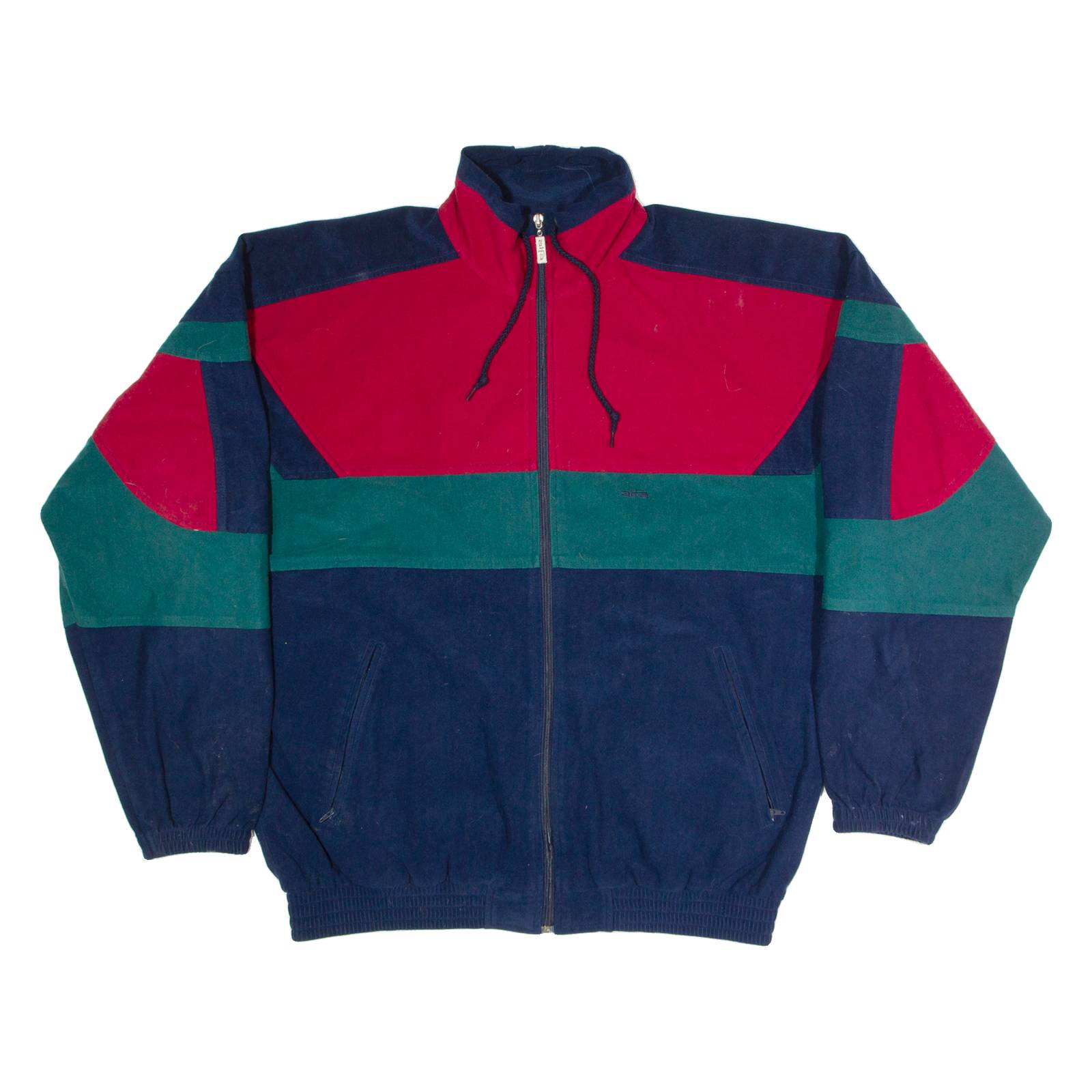 ALFA Mens Track Jacket Blue Colourblock XL