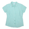 COLUMBIA Womens Blue & White Check Shirt M Lightweight Summer Casual Outdoor