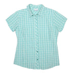 COLUMBIA Womens Blue & White Check Shirt M Lightweight Summer Casual Outdoor