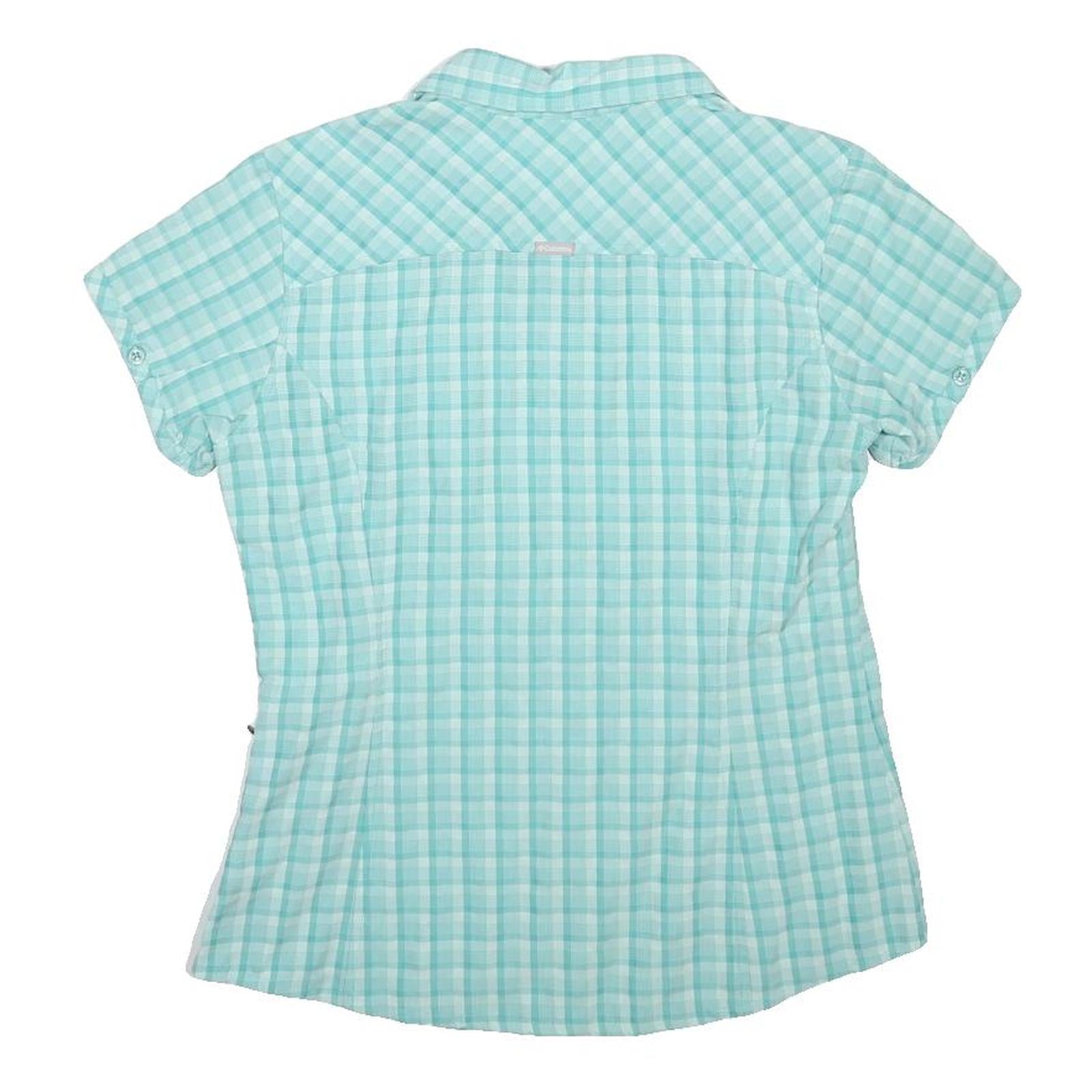 COLUMBIA Womens Blue & White Check Shirt M Lightweight Summer Casual Outdoor