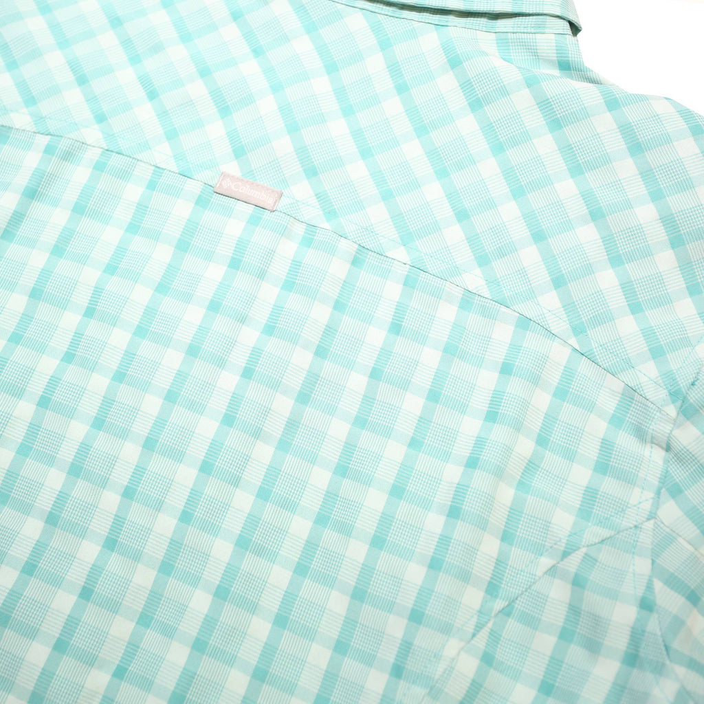COLUMBIA Womens Blue & White Check Shirt M Lightweight Summer Casual Outdoor