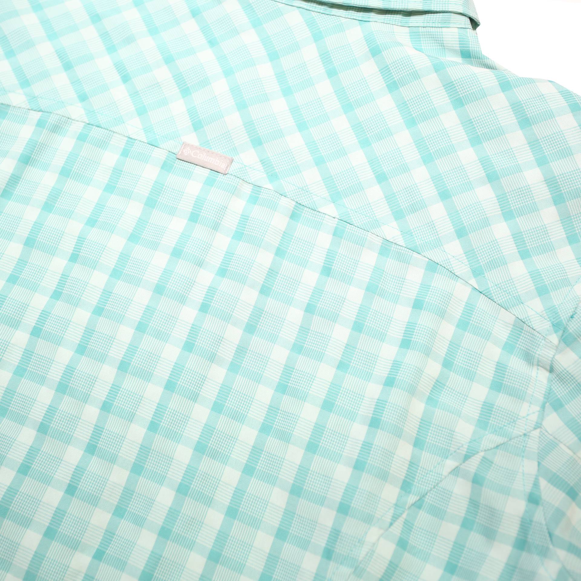 COLUMBIA Womens Blue & White Check Shirt M Lightweight Summer Casual Outdoor