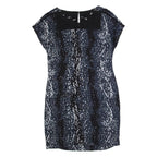 MINT VELVET Womens Shift Dress Grey Spotted Short Sleeve Midi UK 14