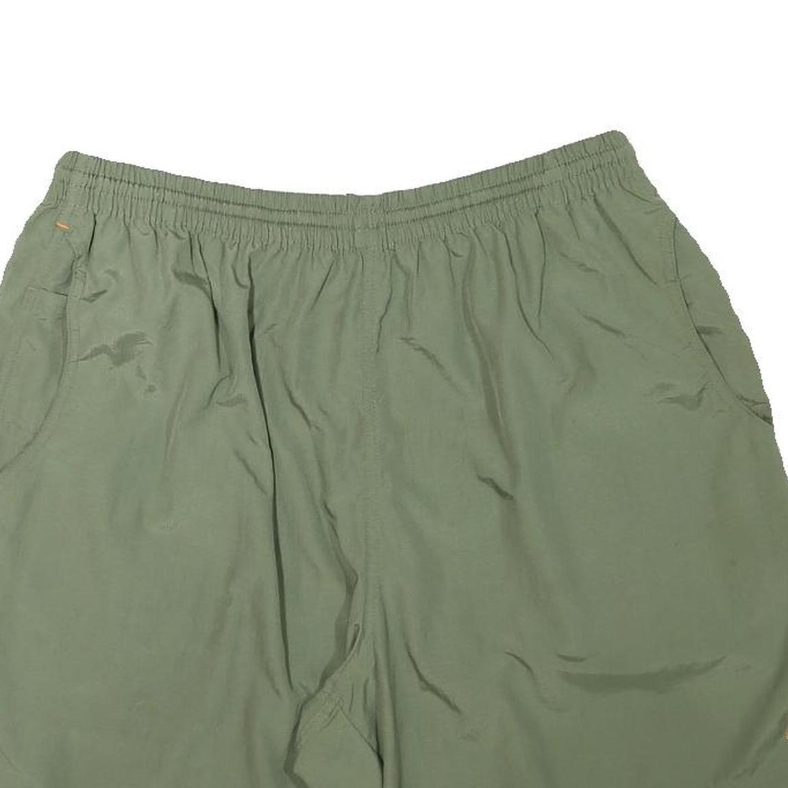 REEBOK Mens Shorts Green Casual XL W31 Polyester Blend Light Relaxed Fit