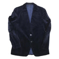 Mens Navy Blue Classic Jacket S Polyester Blend Plain Button Closure