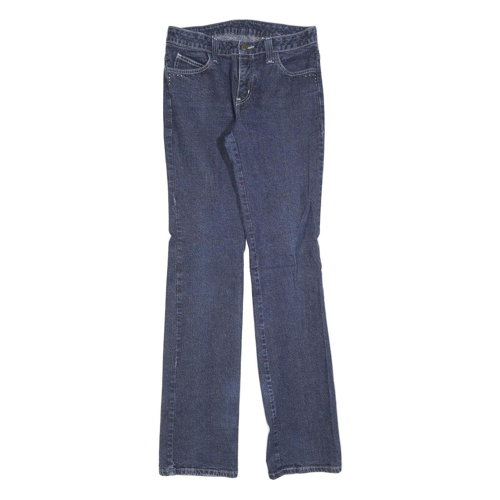 Womens Regular Fit Blue Denim Jeans W30 L34 Zip Closure Cotton Blend Stylish