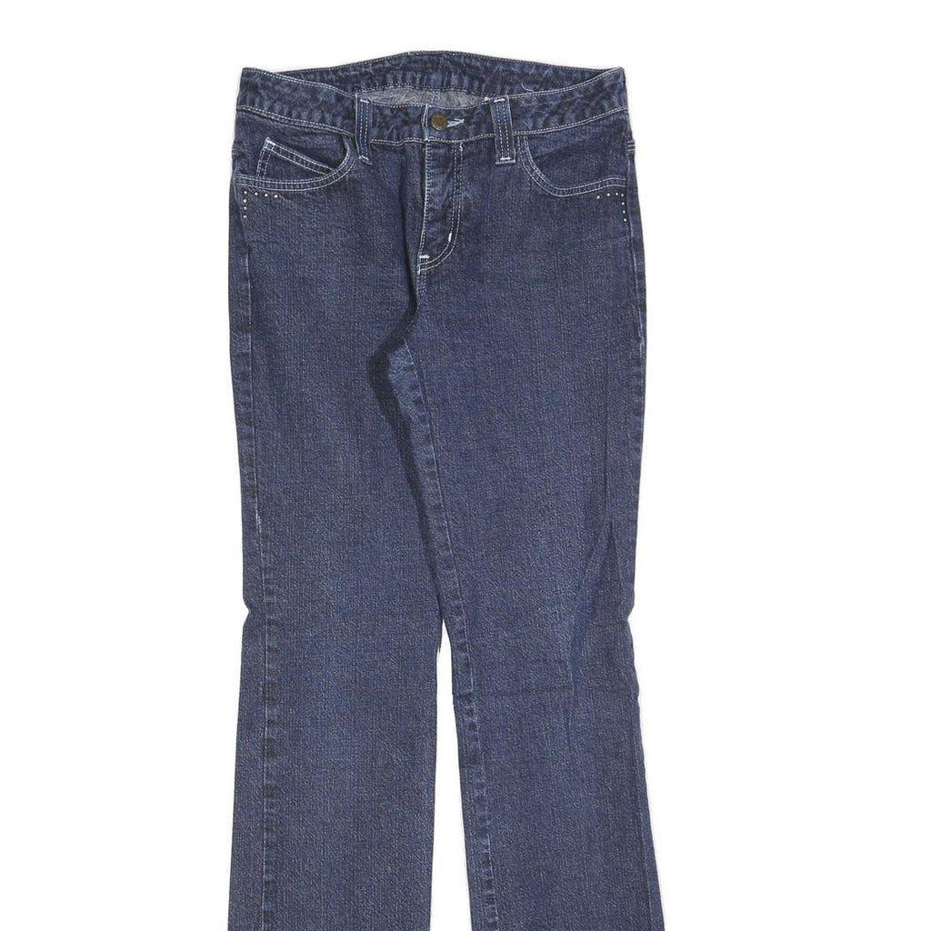 Womens Regular Fit Blue Denim Jeans W30 L34 Zip Closure Cotton Blend Stylish