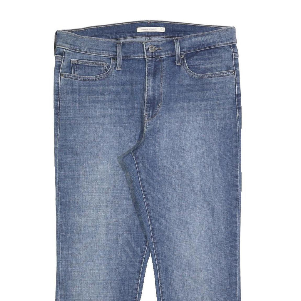 LEVI'S Womens Slim Blue Jeans Denim Light W32 L24 Classic Cotton Blend Zip