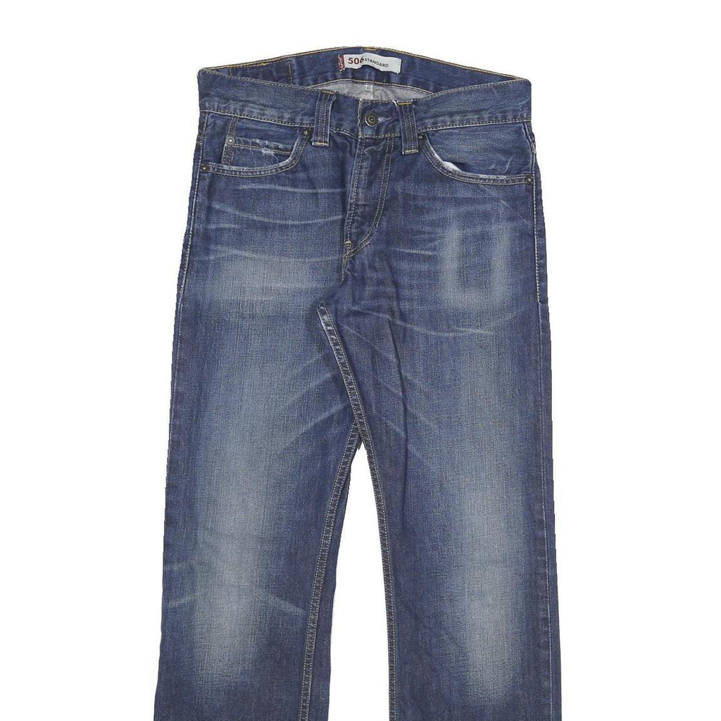 LEVI'S 506 Mens Jeans Blue Regular Straight Denim Medium W31 L32 Classic Style