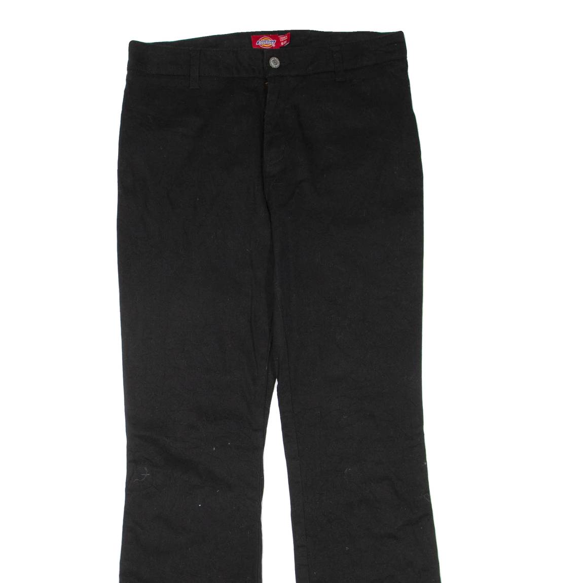 DICKIES Womens Trousers Black Regular Flared W32 L32