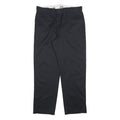 DICKIES Mens Cotton Blend Black Regular Straight Trousers W38 L32 Workwear Zip