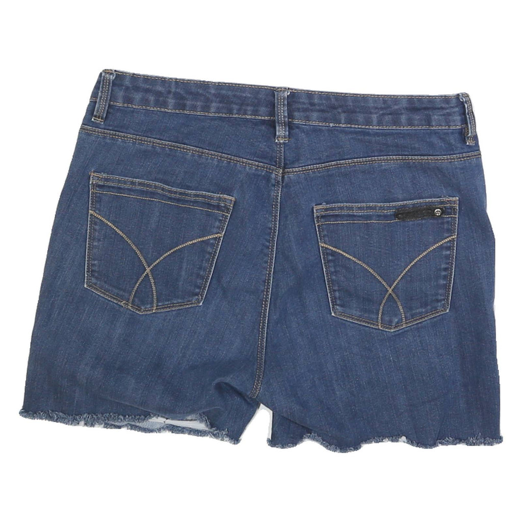 CALVIN KLEIN JEANS Womens Denim Blue Casual Shorts M W32 Raw Hem