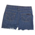 CALVIN KLEIN JEANS Womens Denim Blue Casual Shorts M W32 Raw Hem
