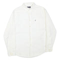 NAUTICA Mens White Button-Down Shirt L Classic Cotton Blend Long Sleeve