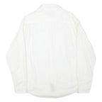 NAUTICA Mens White Button-Down Shirt L Classic Cotton Blend Long Sleeve