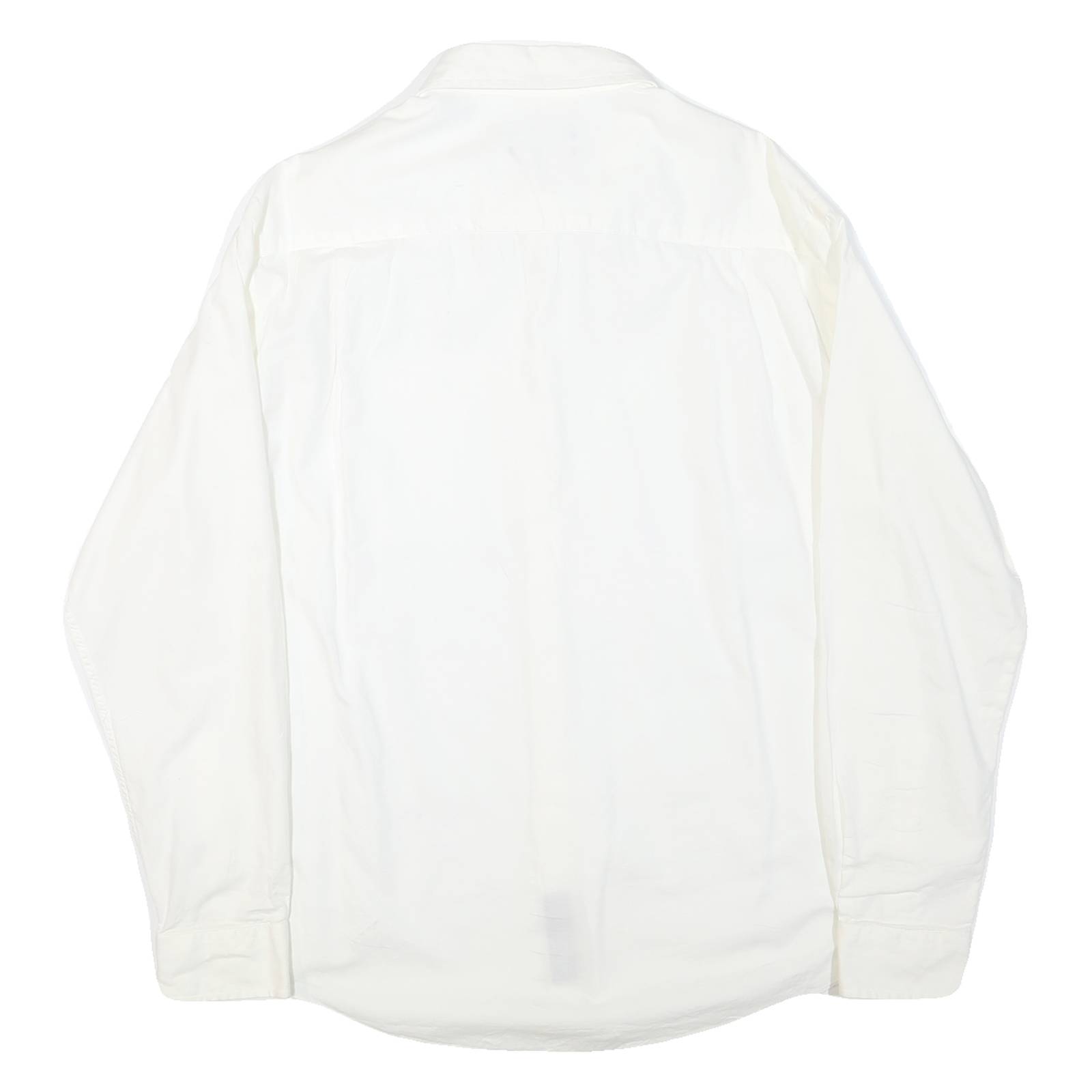 NAUTICA Mens White Button-Down Shirt L Classic Cotton Blend Long Sleeve