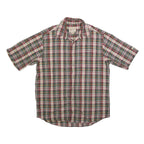 WOOLRICH Mens Green & Red Check Shirt M Cotton Blend Casual Relaxed Fit