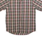 WOOLRICH Mens Green & Red Check Shirt M Cotton Blend Casual Relaxed Fit