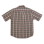 WOOLRICH Mens Green & Red Check Shirt M Cotton Blend Casual Relaxed Fit