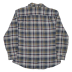 OUTDOORLIFE Mens Blue Beige Plaid Shirt L Cotton Blend Long Sleeve Casual