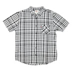 LEVI'S Mens Black & White Check Shirt XL Short Sleeve Button Pocket Casual