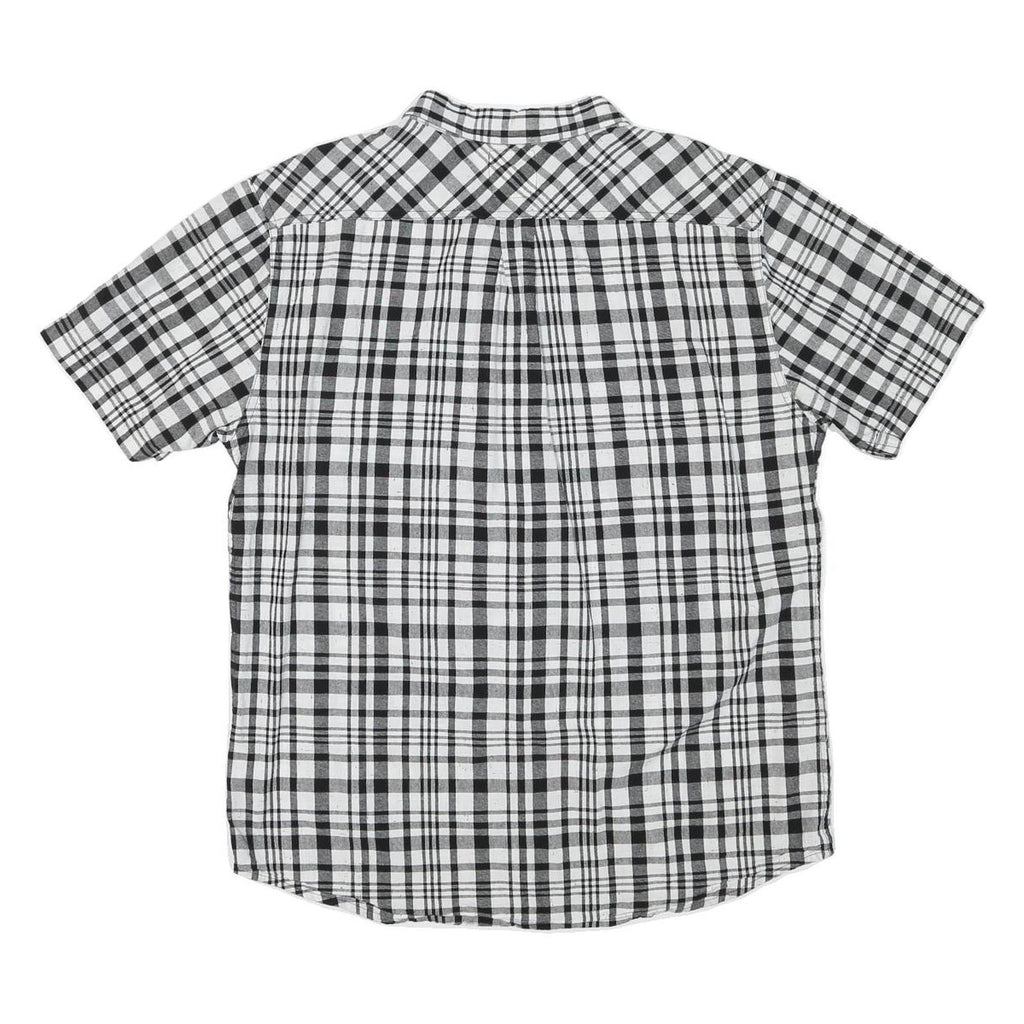 LEVI'S Mens Black & White Check Shirt XL Short Sleeve Button Pocket Casual