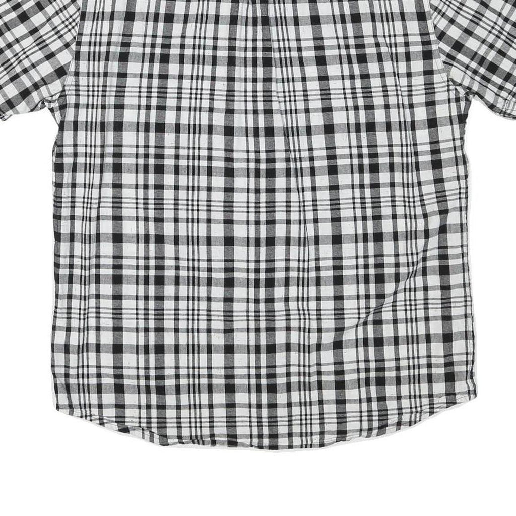 LEVI'S Mens Black & White Check Shirt XL Short Sleeve Button Pocket Casual