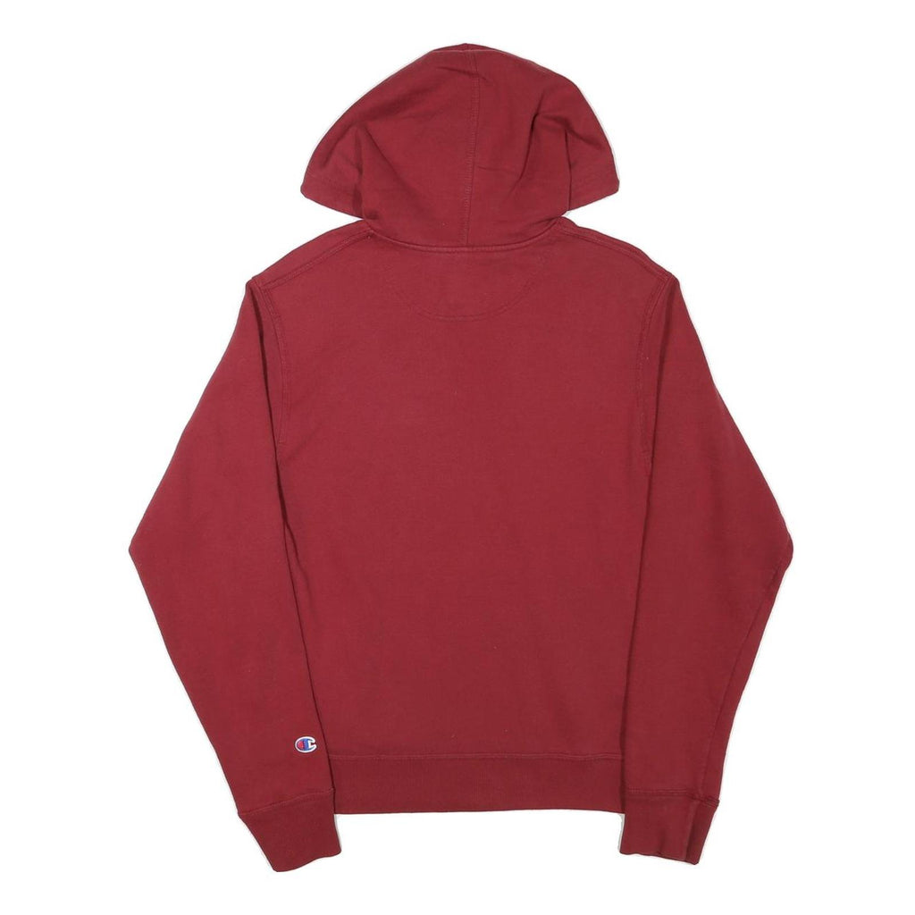 CHAMPION Mens Maroon Hoodie S Cotton Blend Pullover Casual Sportswear