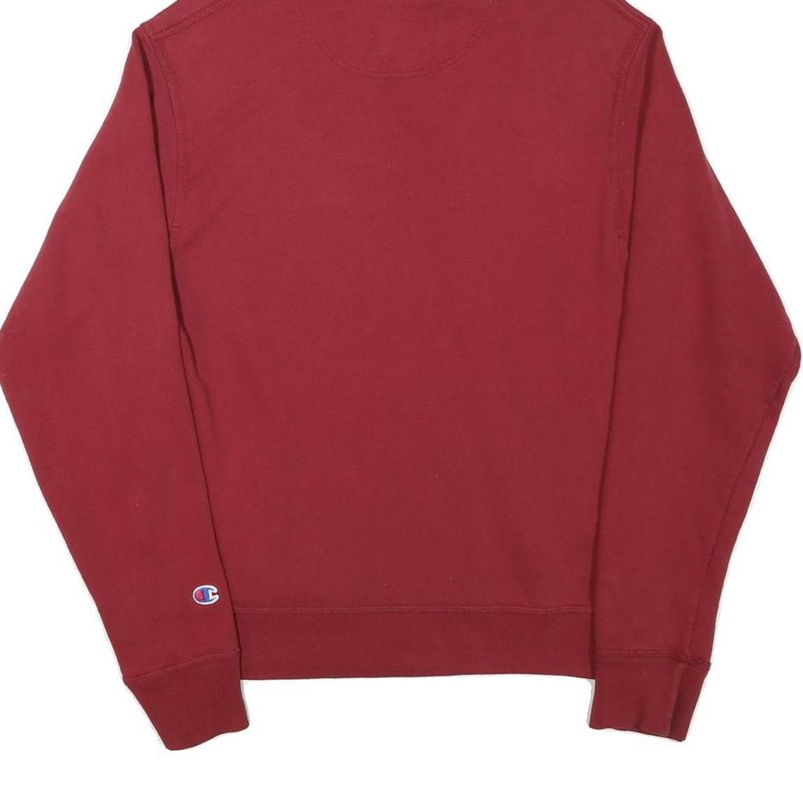 CHAMPION Mens Maroon Hoodie S Cotton Blend Pullover Casual Sportswear