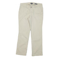 GAP Womens Cotton Blend Beige Regular Straight Trousers W31 L27 Classic Zip