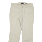 GAP Womens Cotton Blend Beige Regular Straight Trousers W31 L27 Classic Zip