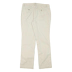 GAP Womens Cotton Blend Beige Regular Straight Trousers W31 L27 Classic Zip