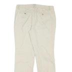 GAP Womens Cotton Blend Beige Regular Straight Trousers W31 L27 Classic Zip