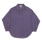 AKERMANN Womens Blue Shirt XL Button Down Cotton Long Sleeve Printed