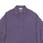 AKERMANN Womens Blue Shirt XL Button Down Cotton Long Sleeve Printed