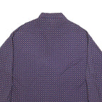 AKERMANN Womens Blue Shirt XL Button Down Cotton Long Sleeve Printed