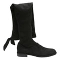 CHARLES & KEITH Womens Black Synthetic Flat Ankle Boots UK 2 Stylish Comfortable