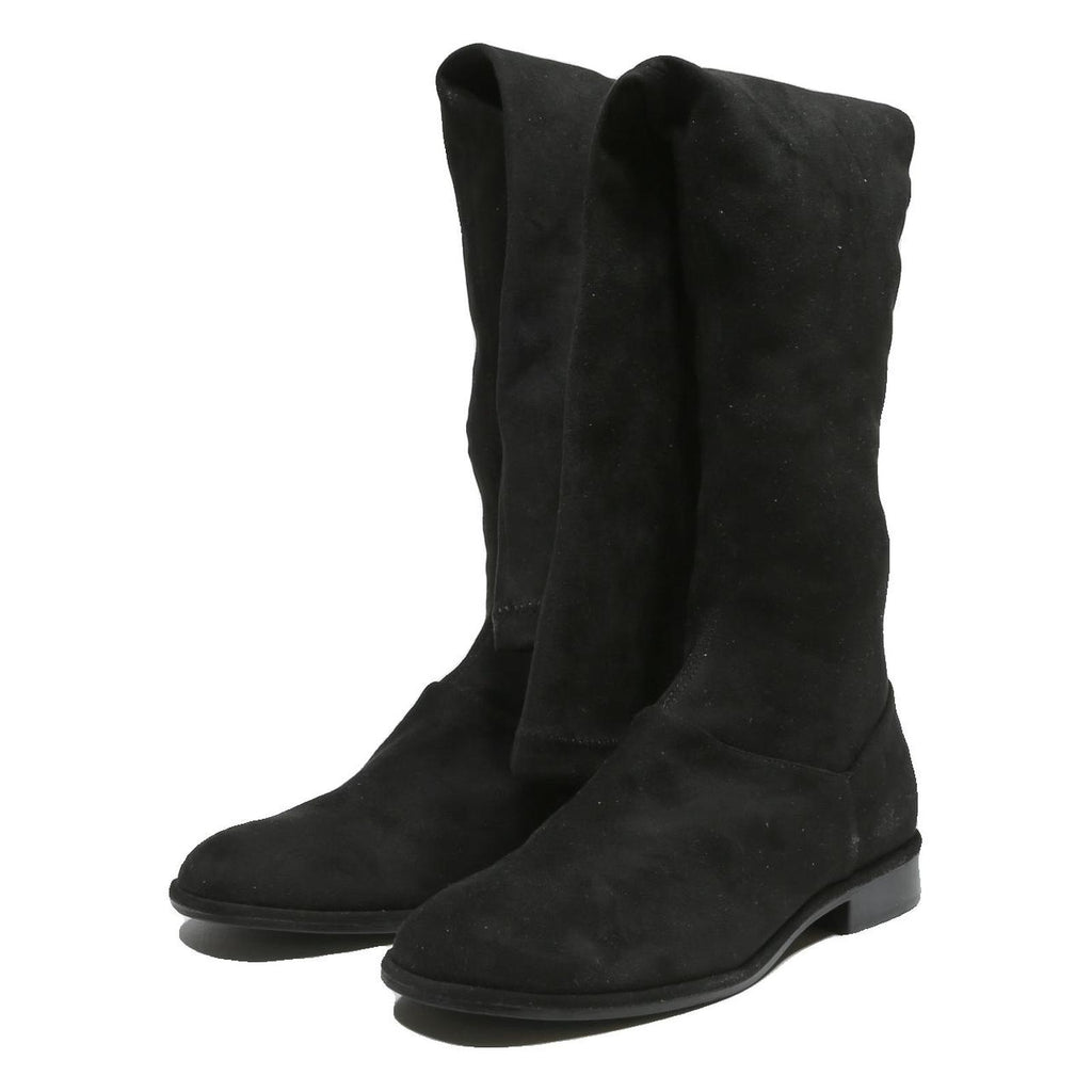 CHARLES & KEITH Womens Black Synthetic Flat Ankle Boots UK 2 Stylish Comfortable