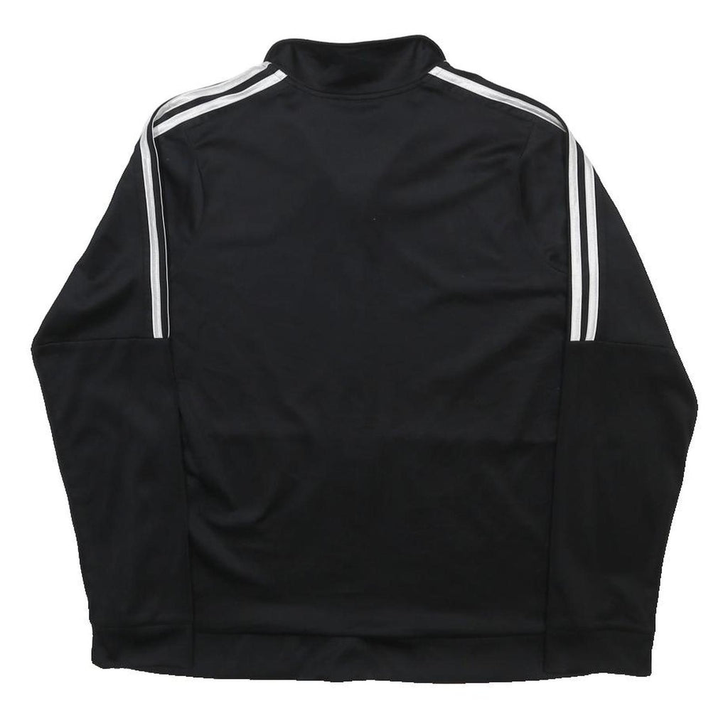 ADIDAS Boys Black Track Jacket XL Polyester Zip Sports Casual Athletic