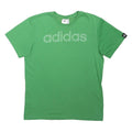 ADIDAS Mens Green S Graphic T-Shirt Short Sleeve Crew Neck Casual Sportswear