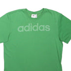ADIDAS Mens Green S Graphic T-Shirt Short Sleeve Crew Neck Casual Sportswear
