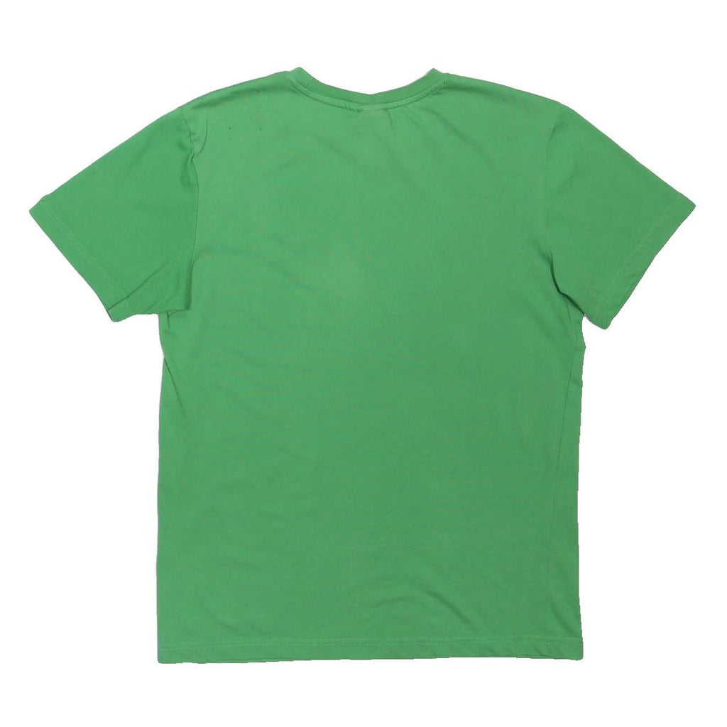 ADIDAS Mens Green S Graphic T-Shirt Short Sleeve Crew Neck Casual Sportswear