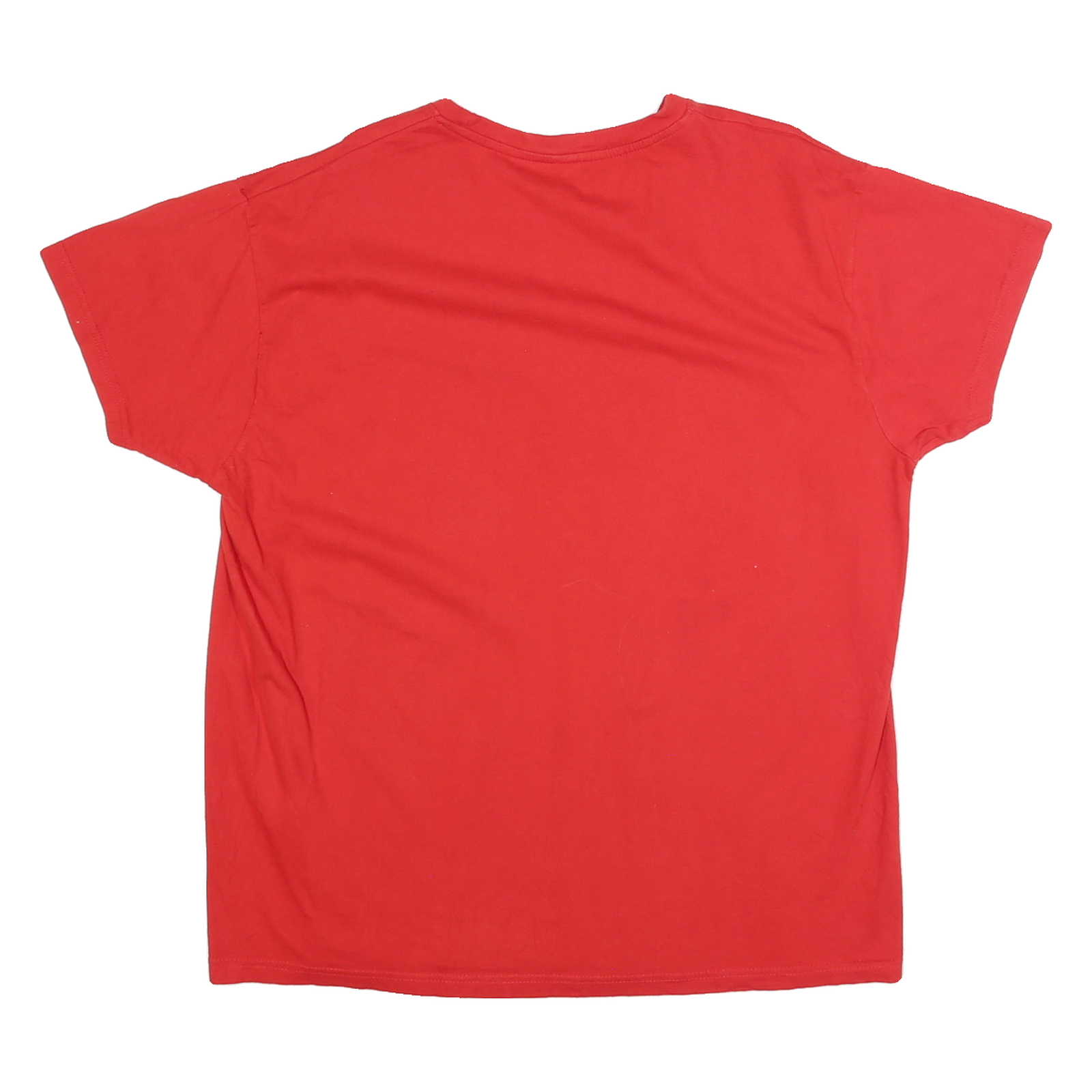 Womens Red Graphic Champions Print T-Shirt L Short Sleeve Crew Neck Cotton Blend