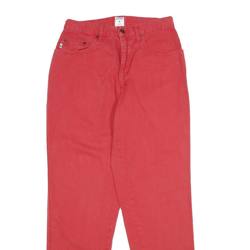 MOSCHINO Womens Classic Red Jeans Denim W28 L31 Stylish Comfortable Casual