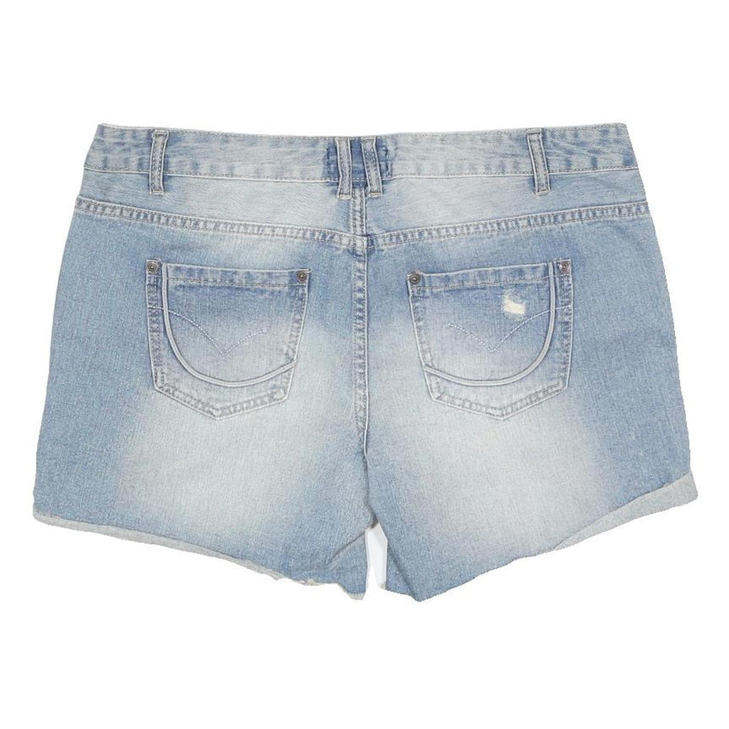 KRISP Womens Denim Blue Distressed Shorts 2XL W38 Casual Summer Wear