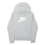 NIKE Mens Grey Pullover Hoodie XS Cotton Blend Casual Sweatshirt