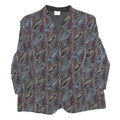 HERMANN LANGE Womens Printed Button Jacket L Polyester Blend Leaf Pattern